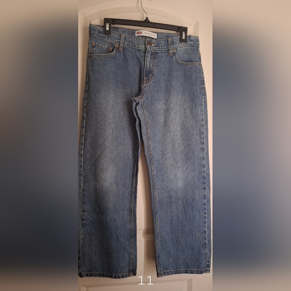 Levis 550 Boys Denim Jeans Blue Relaxed Fit Tapered Leg Sz 10 Husky 30x26 casual - Picture 1 of 12